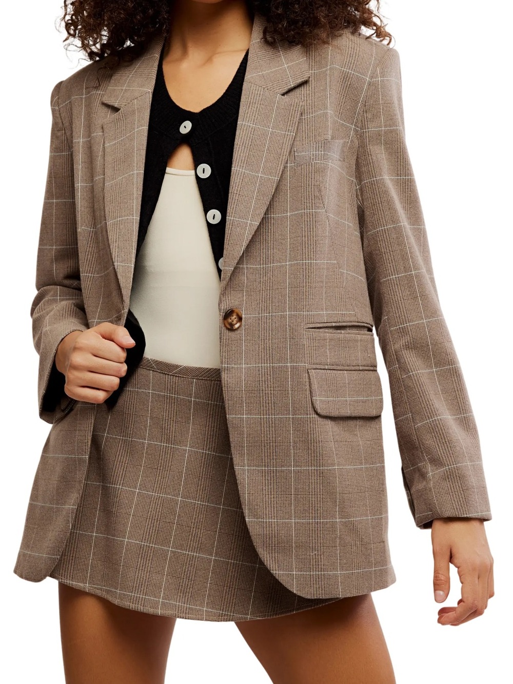 Free People Paper Cut Pinstripe Blazer